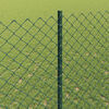 vidaXL Ker&iacute;t&eacute;s oszlopokkal Z&ouml;ld 1,4 x 10 m Ac&eacute;l &eacute;s PVC