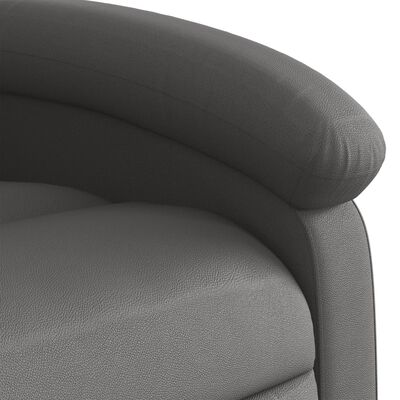 vidaXL szürke valódi bőr felállást segítő dönthető fotel