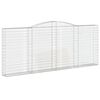 vidaXL &iacute;ves horganyzott vas gabion kos&aacute;r 400x30x160/180 cm