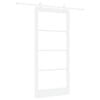 vidaXL Cs&uacute;sz&oacute; ajt&oacute; Feh&eacute;r 93 x 202 cm T&ouml;m&ouml;r fenyőfa &eacute;s &uuml;veg