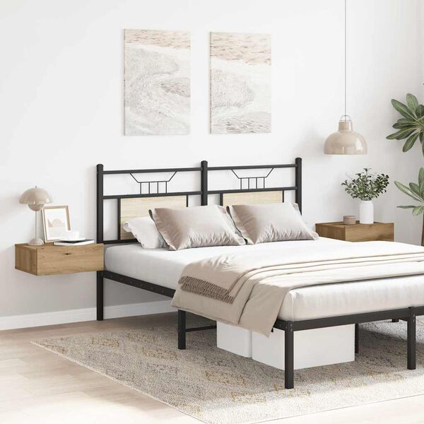 vidaXL 2 db szerelt fa lebegő &eacute;jjeliszekr&eacute;nyek 40x32x15 cm