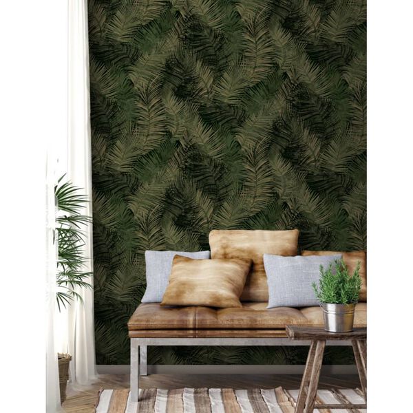 DUTCH WALLCOVERINGS Palm zöld tapéta