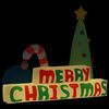 vidaXL felf&uacute;jhat&oacute; Merry Christmas dekor&aacute;ci&oacute; LED-ekkel 197 cm