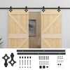 vidaXL Cs&uacute;sz&oacute; ajt&oacute; 2 db 80 x 210 cm T&ouml;m&ouml;r Fenyőfa