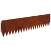 vidaXL Fűszeg&eacute;lyez&eacute;s 10 db 103 x 25 cm Ac&eacute;l Rozsd&aacute;s