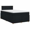 vidaXL Boxspring &aacute;gy matraccal fejt&aacute;ml&aacute;val Fekete 120 x 200 cm Sz&ouml;vet