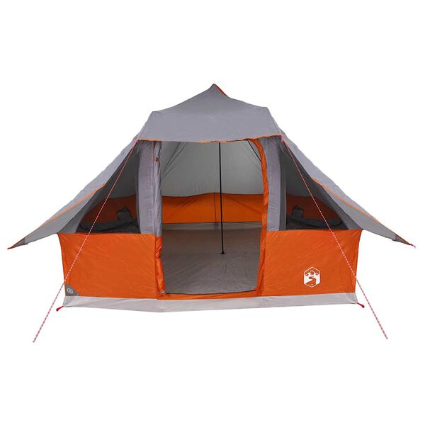 vidaXL Tipi s&aacute;tor tetővel Sz&uuml;rke &eacute;s narancs 358 x 296 x 258 cm taft