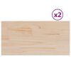 vidaXL 2 db t&ouml;m&ouml;r fenyőfa t&eacute;glalap alak&uacute; asztallap 90 x 45 x 2,5 cm