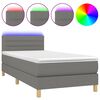 vidaXL s&ouml;t&eacute;tsz&uuml;rke sz&ouml;vet rug&oacute;s &eacute;s LED-es &aacute;gy matraccal 80 x 200 cm