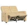 vidaXL 2 személyes krém mikroszálas szövet dönthető masszázsfotel