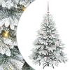 vidaXL Mű kar&aacute;csonyfa 150 LED-del &aacute;llv&aacute;nnyal Feh&eacute;r 120 cm PE &eacute;s PVC