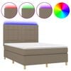vidaXL t&oacute;psz&iacute;nű sz&ouml;vet rug&oacute;s &eacute;s LED-es &aacute;gy matraccal 140x190cm