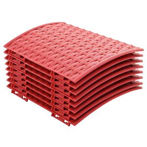 vidaXL Kar&aacute;csonyiFaSzoknya Piros &Oslash; 65 x 24 cm Műanyag