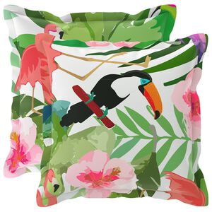 vidaXL P&aacute;rna huzat 2 db HOUTEN Soksz&iacute;nű 30 x 30 cm Poli&eacute;szter