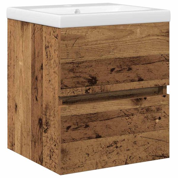 vidaXL F&uuml;rdőszobai mosd&oacute;szekr&eacute;ny Fekete t&ouml;lgy 80 x 39 x 62 cm Faanyag