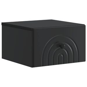 vidaXL Fali &eacute;jjeli szekr&eacute;ny Fekete 33 x 34,5 x 20 cm Szerelt Fa