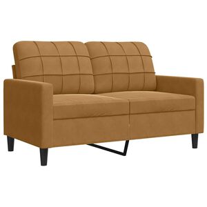 vidaXL k&eacute;tszem&eacute;lyes barna b&aacute;rsony kanap&eacute; 120 cm