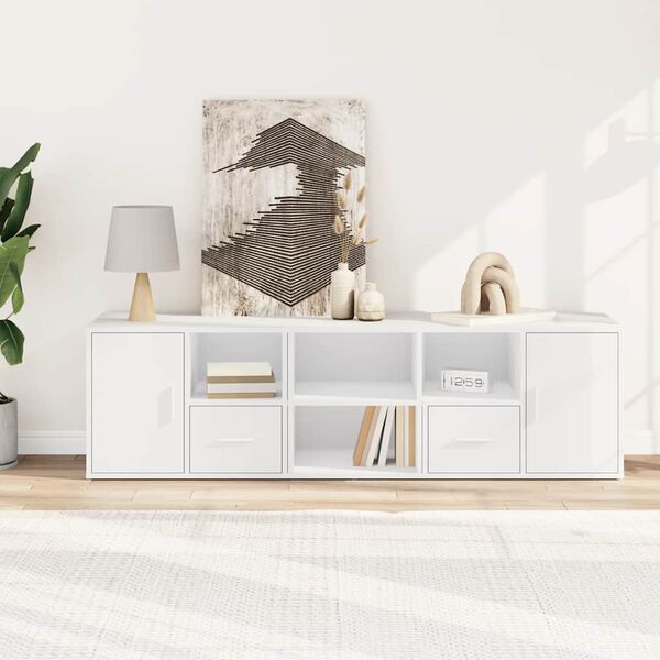 vidaXL feh&eacute;r szerelt fa sarokszekr&eacute;ny 160 x 40 x 45 cm