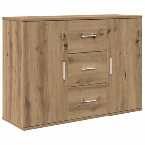 vidaXL k&eacute;zműves t&ouml;lgy sz&iacute;nű szerelt fa t&aacute;lal&oacute;szekr&eacute;ny 90x29,5x65 cm