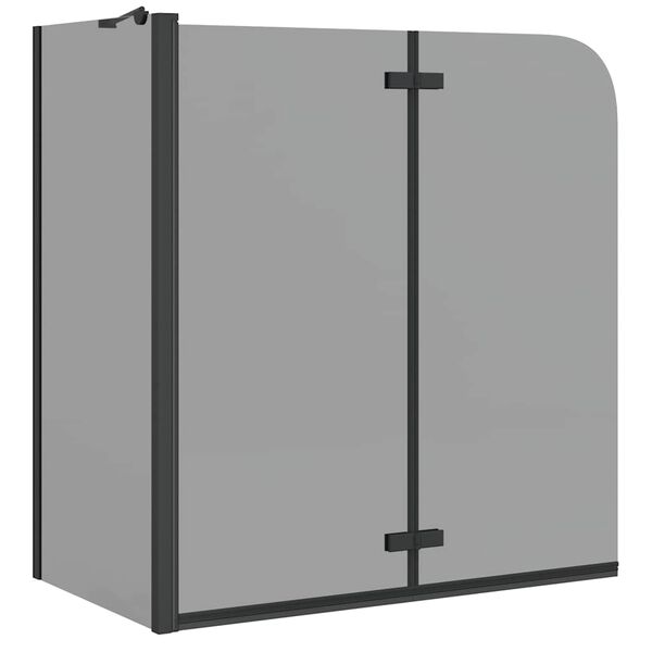 vidaXL Zuhanybe&eacute;p&iacute;t&eacute;s Fekete 120 x 68 x 130 cm ESG &uuml;veg &eacute;s alum&iacute;nium