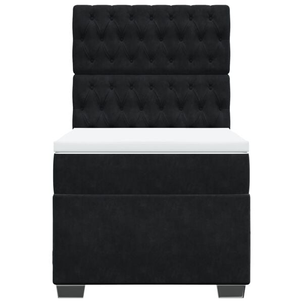 vidaXL fekete b&aacute;rsony rug&oacute;s &aacute;gy matraccal 100 x 200 cm