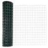 vidaXL Eur&oacute;pai ker&iacute;t&eacute;s oszloppal 10 x 1,2 m PVC-bevonatos ac&eacute;l Z&ouml;ld