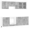 vidaXL Konyhaszekr&eacute;ny szett Lyon 8 pcs 240 x 46 x 81,5 cm Faanyag