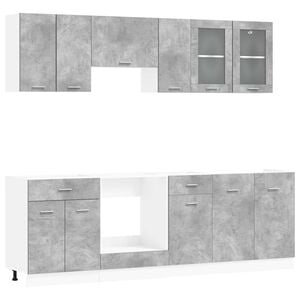 vidaXL Konyhai Egys&eacute;g Lyon 8 pcs Faanyag