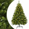 vidaXL Műanyag Hajtogat&oacute;s Kar&aacute;csonyfa 120 cm 150 LED Meleg feh&eacute;r