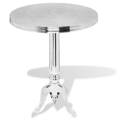 vidaXL ezüst kerek alumínium kisasztal