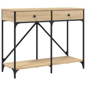 vidaXL sonoma t&ouml;lgy sz&iacute;nű szerelt fa doh&aacute;nyz&oacute;asztal 100 x 39 x 78,5 cm