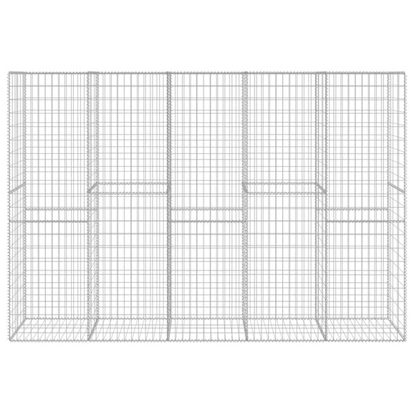 vidaXL horganyzott acél gabion fal fedéllel 300 x 50 x 200 cm