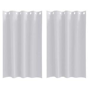 vidaXL Fekete F&uuml;gg&ouml;ny Gyűrűkkel 2 db Halv&aacute;ny sz&uuml;rke 175 x 140 cm
