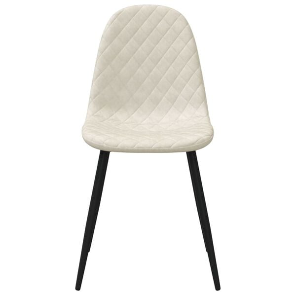 vidaXL 4 db krémfehér bársony étkezőszék