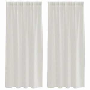 vidaXL Voile F&uuml;gg&ouml;ny f&uuml;gg&ouml;ny&ouml;kkel 2 pcs Kr&eacute;m 175 x 140 cm Poli&eacute;szter