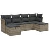 vidaXL 6 r&eacute;szes vil&aacute;gossz&uuml;rke polyrattan kerti &uuml;lőgarnit&uacute;ra p&aacute;rn&aacute;kkal