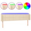 vidaXL kr&eacute;msz&iacute;nű sz&ouml;vet LED-es fejt&aacute;mla 163 x 16 x 78/88 cm