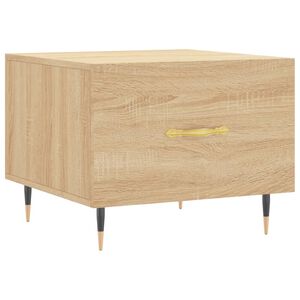 vidaXL sonoma t&ouml;lgy sz&iacute;nű szerelt fa doh&aacute;nyz&oacute;asztal 50 x 50 x 40 cm
