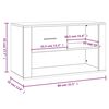 vidaXL szürke sonoma színű szerelt fa cipősszekrény 80x35x45 cm
