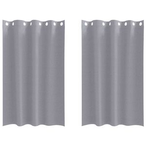 vidaXL Fekete F&uuml;gg&ouml;ny Gyűrűkkel 2 pcs Vil&aacute;gossz&uuml;rke 175 x 140 cm