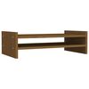 vidaXL m&eacute;zbarna t&ouml;m&ouml;r fenyőfa monitor&aacute;llv&aacute;ny 50x27x15 cm