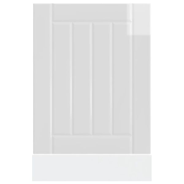 vidaXL mosogatógép panel Lucca magasfényű fehér színű műfa