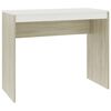 vidaXL feh&eacute;r &eacute;s sonoma t&ouml;lgy sz&iacute;nű szerelt fa &iacute;r&oacute;asztal 90x40x72 cm