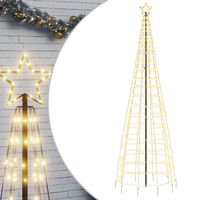 vidaXL meleg fehér karácsonyfa fénykúp tüskékkel 570 LED 300 cm