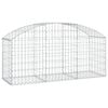 vidaXL &iacute;ves horganyzott vas gabion kos&aacute;r 150x50x60/80 cm