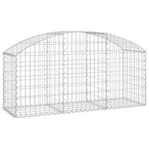 vidaXL &iacute;ves horganyzott vas gabion kos&aacute;r 150x50x60/80 cm