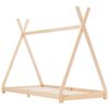 vidaXL tömör fenyőfa gyerekágy-keret 80 x 160 cm