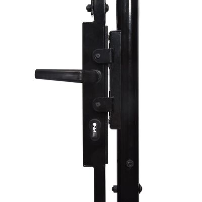 vidaXL dupla ajtós lándzsahegy tetejű kerítéskapu 300 x 150 cm