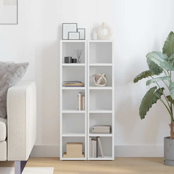 vidaXL 2 db feh&eacute;r forg&aacute;cslap CD-tart&oacute; szekr&eacute;ny 21 x 16 x 93,5 cm