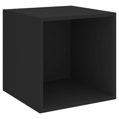 vidaXL 2 db fekete forgácslap faliszekrény 37 x 37 x 37 cm